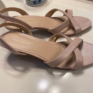 Ann Taylor Metallic Pink sandals